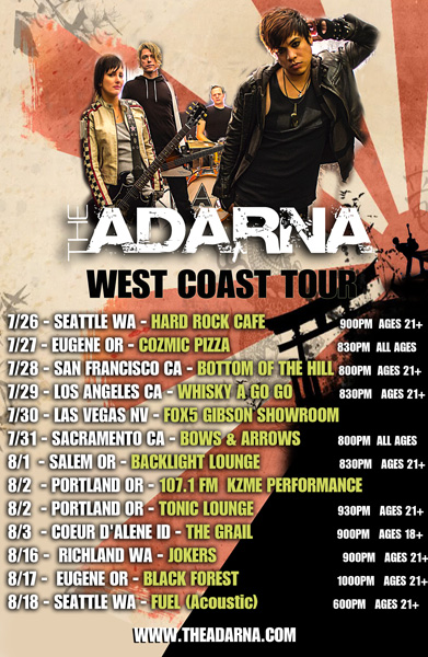 West Coast Tour Poster (2013) The Adarna